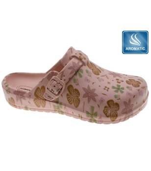 Дамски чехли с флорални мотиви снимка