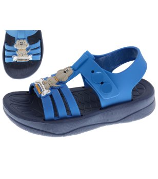Детски сини сандали с апликация снимка