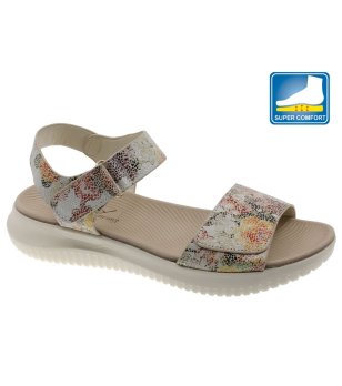 Дамски сандали с цветен принт снимка