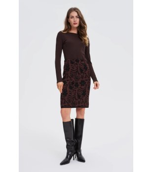 Памучна дамска блуза в кафяво снимка