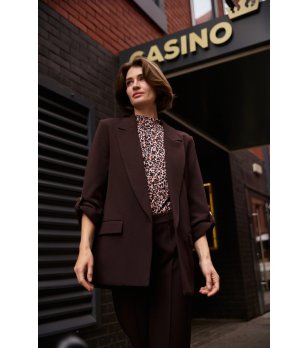Дамско тъмнокафяво сако Inga снимка
