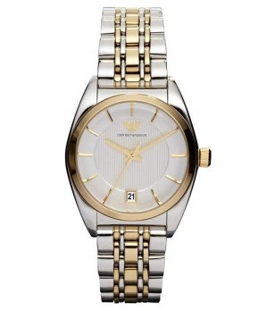 Дамски аналогов часовник в сребристо и златисто снимка