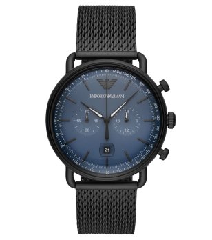 Черен мъжки часовник с хронограф снимка