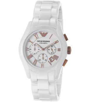 Аналогов кварцов мъжки бял часовник снимка