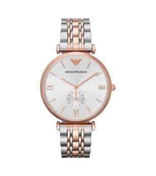 Кварцов унисекс часовник в сребристо и розовозлатисто снимка