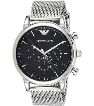 Мъжки аналогов часовник хронограф в сребристо  снимка