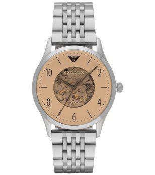 Мъжки автоматичен часовник в сребристо снимка