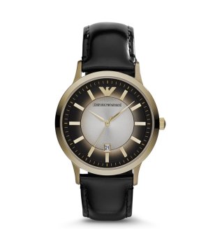 Мъжки аналогов часовник в черно и златисто снимка