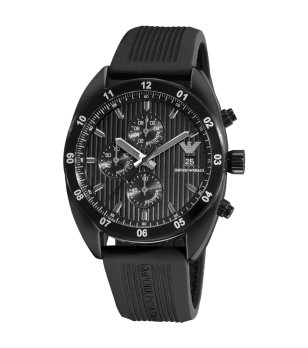 Мъжки черен кварцов часовник хронограф снимка