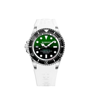 Мъжки автоматичен часовник с бяла силиконова каишка Tabarca снимка