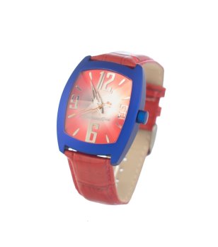 Унисекс часовник в червено и синьо снимка