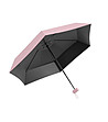Women's mini umbrella - Six-Fold umbrella - Light and compact - With Leather Zipper Case - Pink-2 снимка