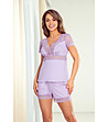 Лилава дамска пижама BEVERLY -2 снимка