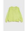 Дамска памучна блуза в цвят лайм-4 снимка
