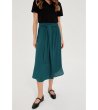 Дамска зелена пола с копчета-2 снимка