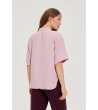 Дамска розова риза с изчистен дизайн-2 снимка