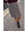 Сива пола с права кройка-3 снимка