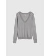 Сив дамски пуловер със сребристи нишки Polly-4 снимка