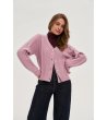 Дамска розова жилетка с копчета Zena-2 снимка