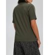 Дамска памучна тениска в цвят маслина-1 снимка
