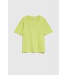 Дамска памучна тениска в цвят лайм-3 снимка