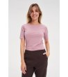 Дамска розова памучна тениска-4 снимка