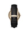 Мъжки аналогов часовник в черно и златисто-1 снимка