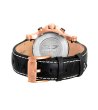 Аналогов мъжки часовник в черно и розовозлатисто с каишка-1 снимка