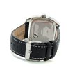 Мъжки кварцов часовник с черна каишка от естествена кожа-1 снимка