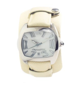 Мъжки спортен часовник с широка каишка в екрю снимка