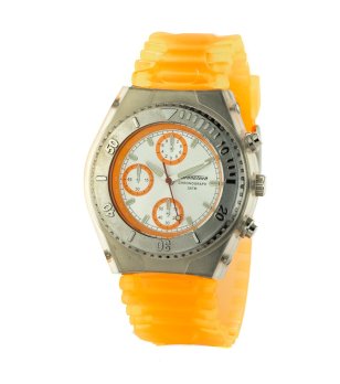 Аналогов часовник хронограф  с оранжева каишка снимка