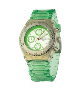 Unisex кварцов часовник с каишка в зелено снимка
