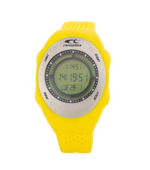 Цифров унисекс часовник в жълто снимка