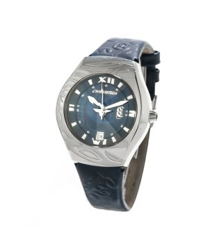 Унисекс часовник  в тъмносиньо и сребристо снимка