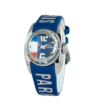 Аналогов унисекс часовник в синьо снимка