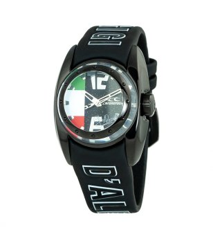 Аналогов часовник с каучукова каишка в черно снимка