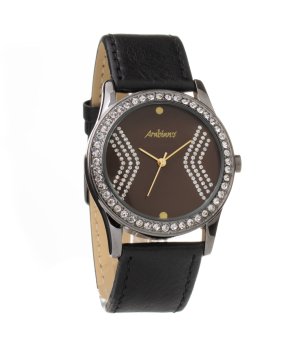 Унисекс кварцов часовник в кафяво и цвят графит снимка