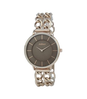 Дамски аналогов часовник в златисто и кафяво снимка