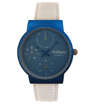 Дамски кварцов часовник в синьо и бяло снимка