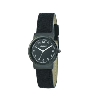 Дамски черен аналогов часовник снимка