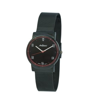 Кварцов часовник мрежеста верижка в черно снимка