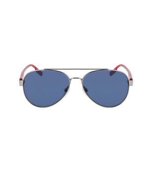 Мъжки слънчеви очила авиатор със сребриста рамка снимка