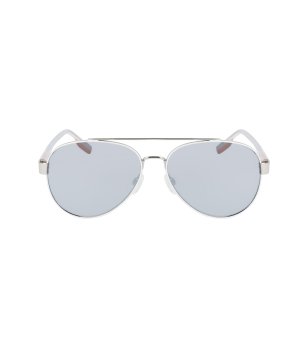 Мъжки сребристи слънчеви очила авиатор снимка