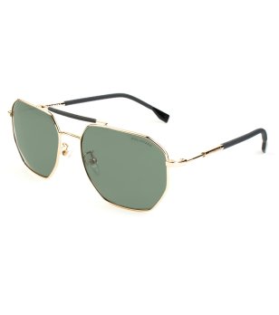 Унисекс слънчеви очила с метална златиста рамка снимка
