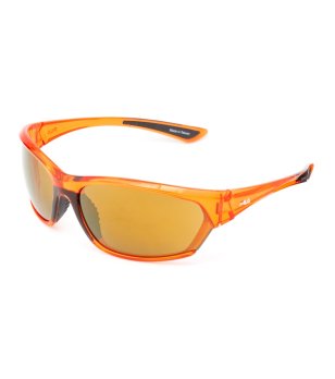 Спортни слънчеви очила с прозрачна оранжева рамка снимка
