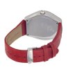 Мъжки кварцов часовник в червено и сребристо-1 снимка