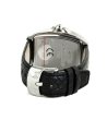 Мъжки часовник в черно и сребристо с череп-1 снимка
