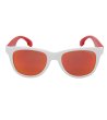 Мъжки слънчеви очила с бяла рамка и червени дръжки-1 снимка
