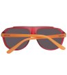 Мъжки слънчеви очила с червена рамка и оранжеви дръжки-2 снимка