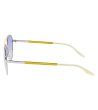 Слънчеви очила авиатор с рамка в сребристо и жълто-2 снимка